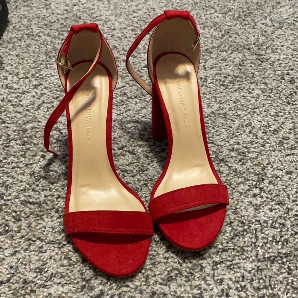 Red Heels with ankle strap
